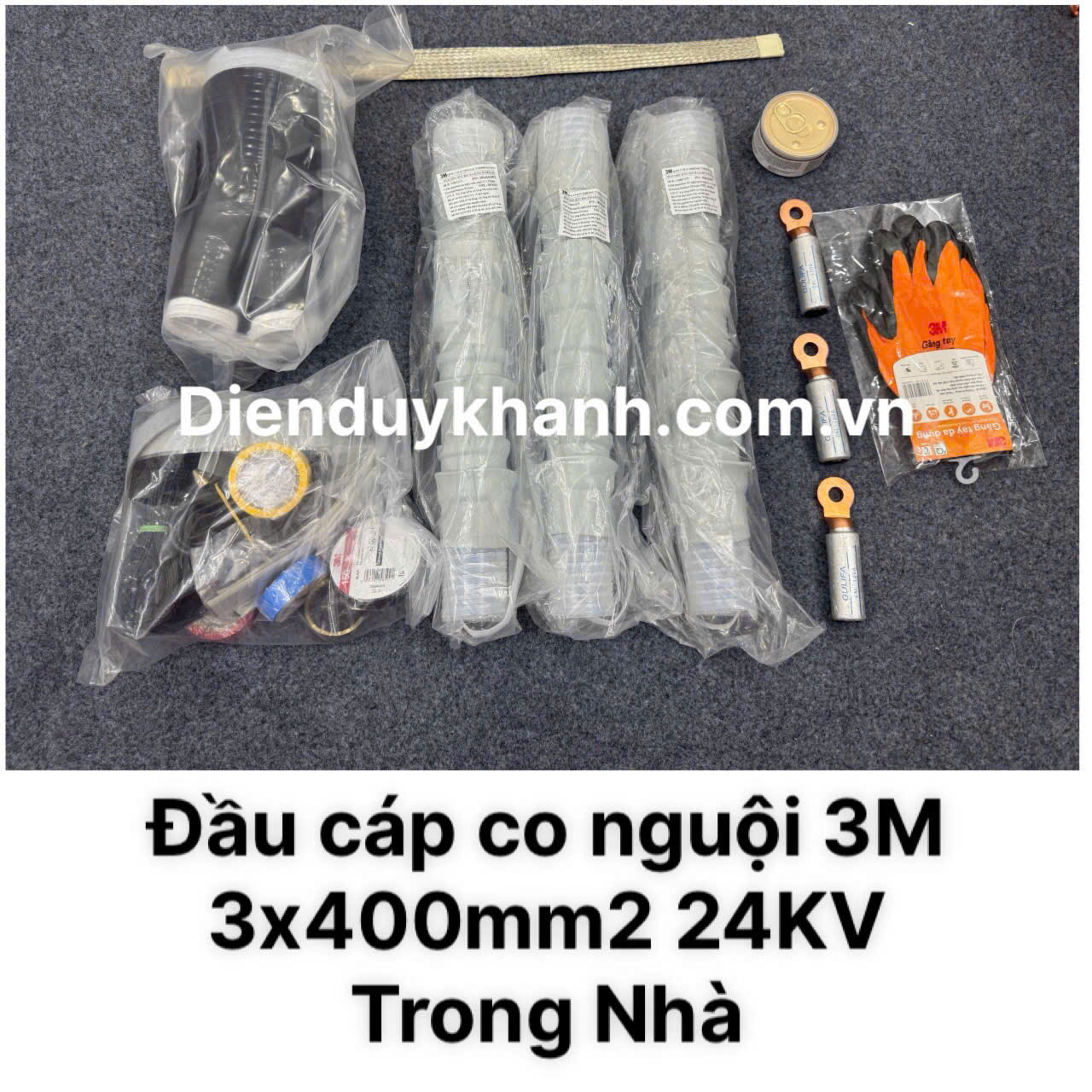 Đầu Cáp Co Nguội Trung Thế Trong Nhà 24KV OD 3C QTII(M)4S-32-400 (3x400mm2)
